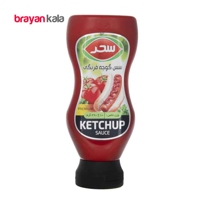 عکس اصلی سس گوجه فرنگی سحر 390 گرم